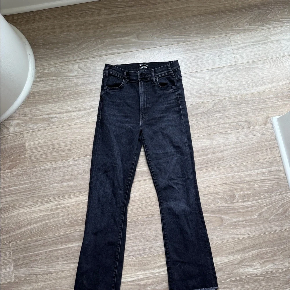 MOTHER Women’s The Hustler Ankle Fray Black Encounters at Midnight Sz 27 EUC - Picture 15 of 15